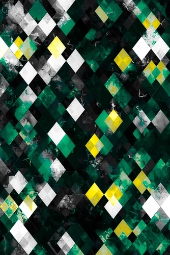 graphic design geometric pixel square pattern abstract background in green yellow Mural by Timmy333