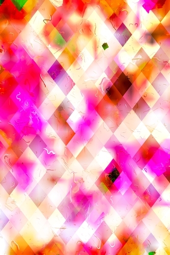 geometric square pixel pattern abstract art background in pink Mural by Timmy333