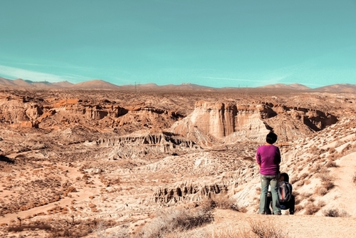 Desert landscape at Red Rock Canyon State Park California USA Mural by Timmy333