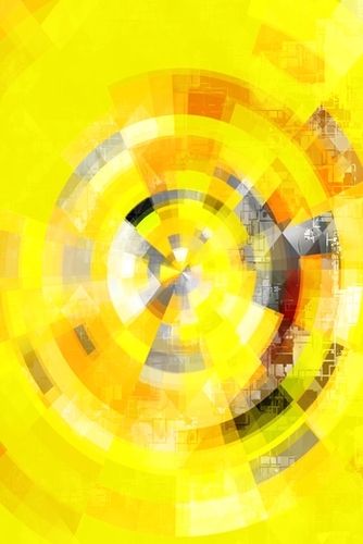graphic design geometric circle pattern abstract background in yellow brown Mural by Timmy333