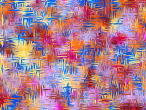geometric shape pattern abstract background in red orange pink blue Mural by Timmy333