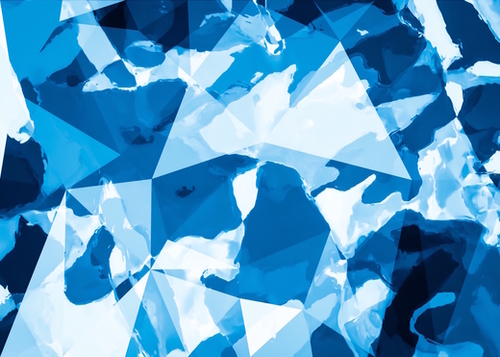 geometric triangle pattern abstract with blue painting background Mural by Timmy333