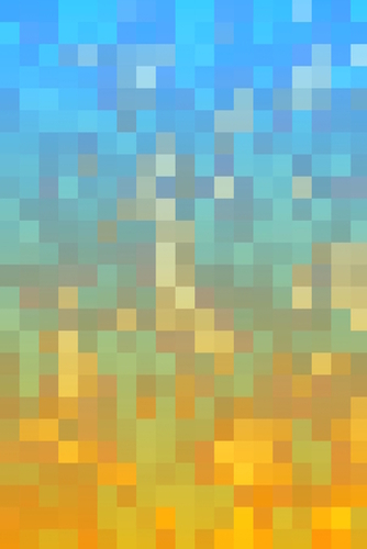 geometric pixel square pattern abstract background in yellow blue Mural by Timmy333
