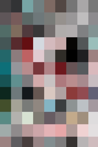 geometric pixel square pattern abstract background in red pink blue Mural by Timmy333