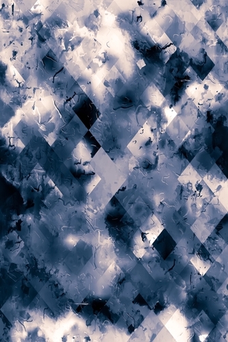 blue geometric pixel square pattern abstract art background Mural by Timmy333