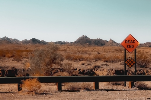 Mountains in the desert on the road trip in USA Mural by Timmy333
