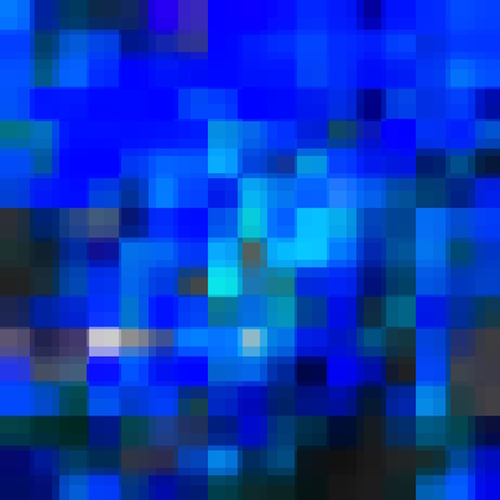 geometric pixel square pattern abstract background in blue Mural by Timmy333