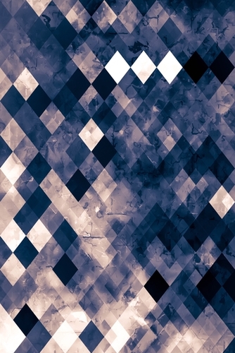 geometric square pixel pattern abstract background in black and white Mural by Timmy333