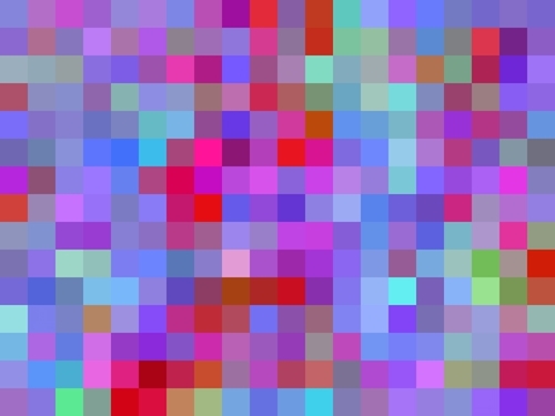 geometric square pixel pattern abstract background in blue purple pink red Mural by Timmy333