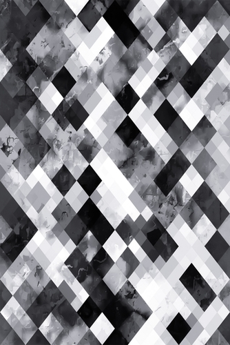 graphic design pixel geometric square pattern abstract background in black and white Mural by Timmy333