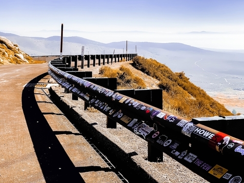 California road trip with beautiful mountains view, California, USA Mural by Timmy333