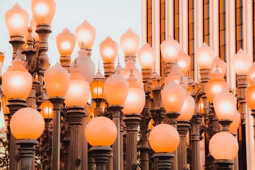 Urban Light LACMA Los Angeles California USA Mural by Timmy333