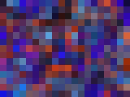 geometric square pixel pattern abstract background in blue purple orange Mural by Timmy333