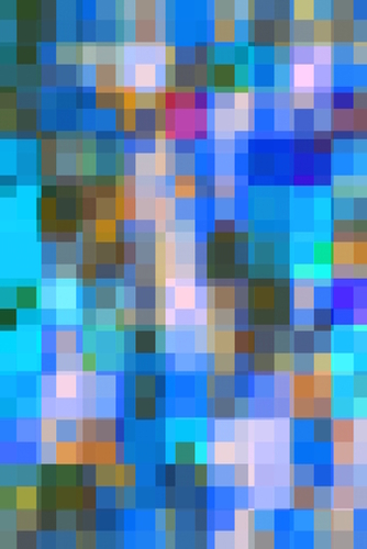 geometric pixel square pattern abstract background in blue brown Mural by Timmy333
