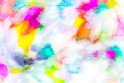 colorful painting texture abstract background in pink yellow blue orange Mural by Timmy333