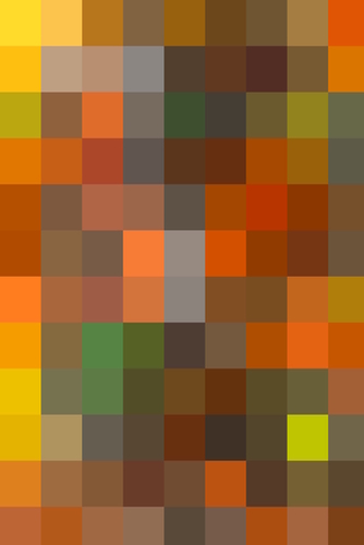 graphic design pixel geometric square pattern abstract background in orange brown yellow Mural by Timmy333