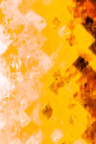 geometric pixel pattern painting abstract in brown and yellow Mural by Timmy333