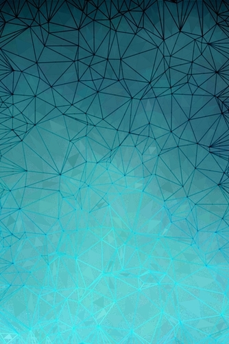 fractal geometric line pattern abstract art in green blue Mural by Timmy333