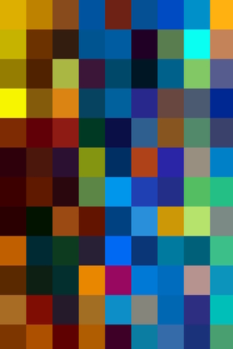 graphic design pixel geometric square pattern abstract background in blue brown green Mural by Timmy333