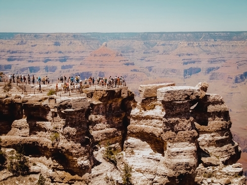 Desert with mountain view at Grand Canyon national park Arizona USA Mural by Timmy333