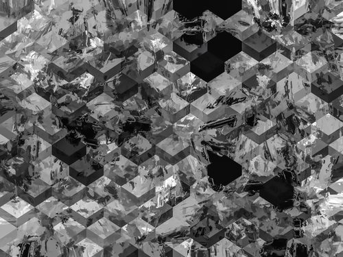 geometric square pattern abstract background in black and white Mural by Timmy333