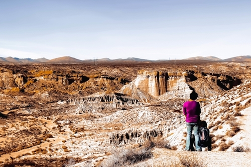Desert landscape at Red Rock Canyon State Park California USA Mural by Timmy333