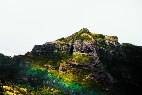 green tropical mountains at Kauai, Hawaii, USA Mural by Timmy333