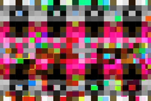 graphic design pixel geometric square pattern abstract background in pink green blue Mural by Timmy333