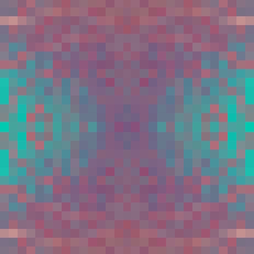 geometric symmetry art pixel square pattern abstract background in pink blue Mural by Timmy333