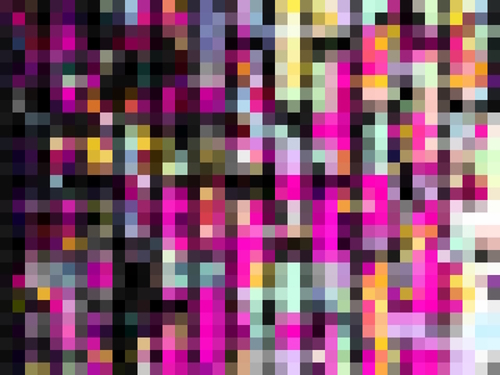 colorful geometric square pixel pattern abstract background in pink blue yellow Mural by Timmy333