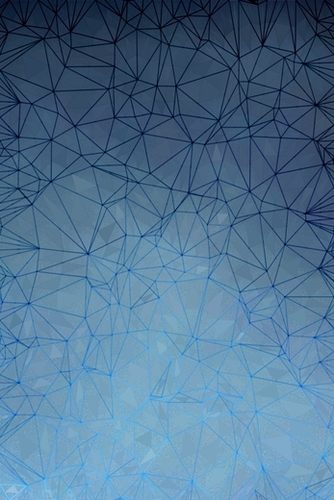 fractal geometric line pattern abstract art in blue Mural by Timmy333
