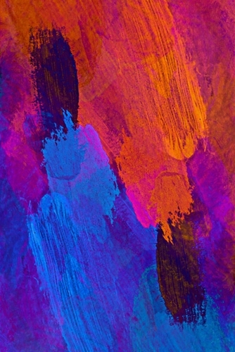 abstract splatter brush stroke painting texture background in purple blue red pink orange Mural by Timmy333