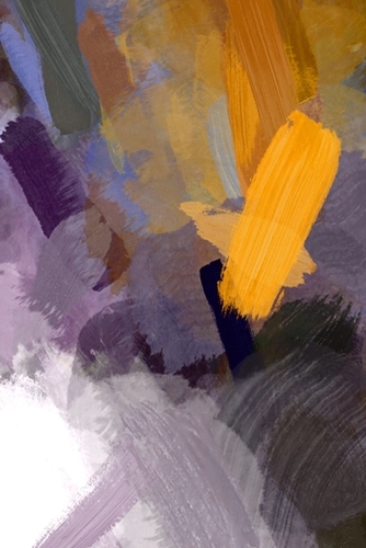 abstract splatter brush stroke painting texture background in yellow brown purple Mural by Timmy333