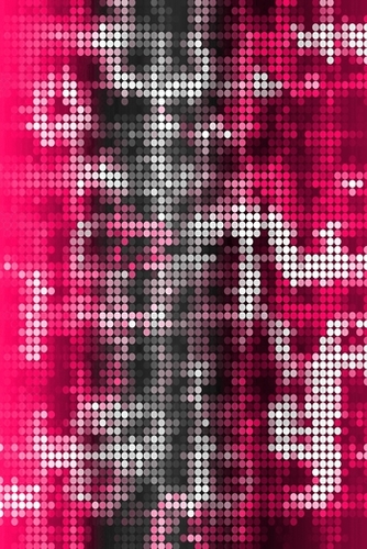 graphic design geometric circle pattern abstract background in pink black Mural by Timmy333