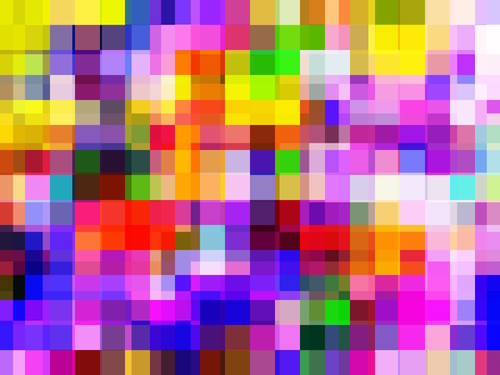 geometric square pixel pattern abstract background in purple pink yellow red Mural by Timmy333