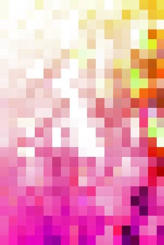 geometric pixel square pattern abstract background in pink yellow Mural by Timmy333