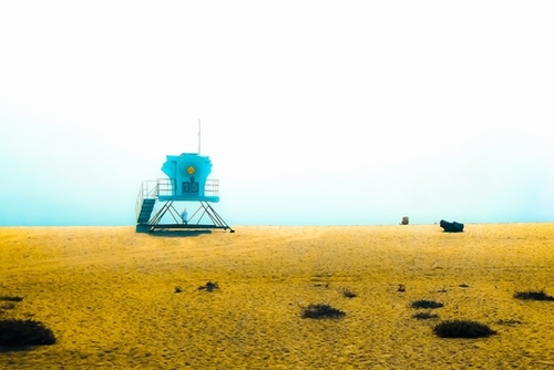 sandy beach at Point Mugu beach, California, USA Mural by Timmy333