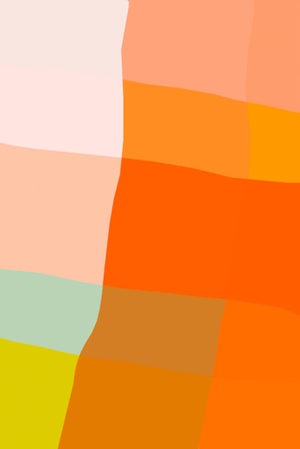 geometric square line pattern abstract in brown orange pink blue Mural by Timmy333