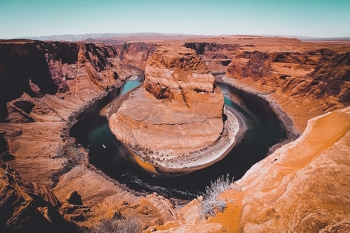 Horseshoe Bend and river view at Arizona USA Mural by Timmy333