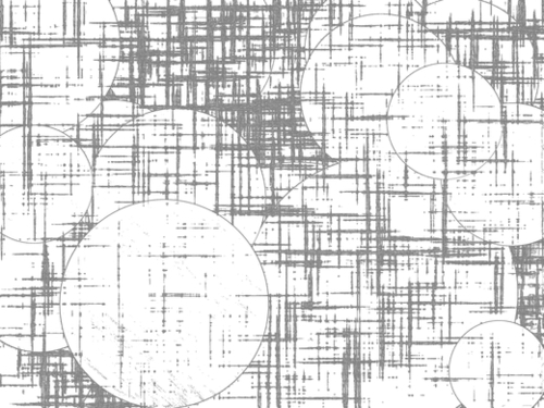 geometric line pattern and circle shape abstract in black and white Mural by Timmy333