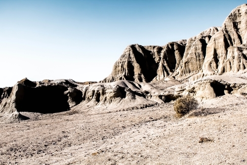 mountains desert with blue sky at Red Rock Canyon state park, California, USA Mural by Timmy333