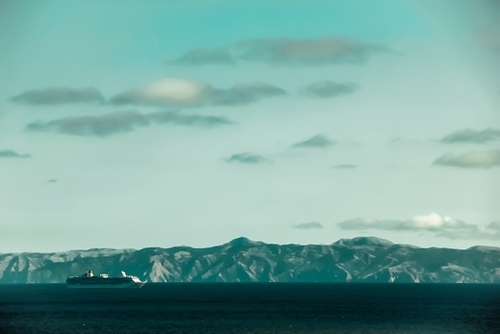 Ocean and mountains at Rancho Palos Verdes California USA Mural by Timmy333