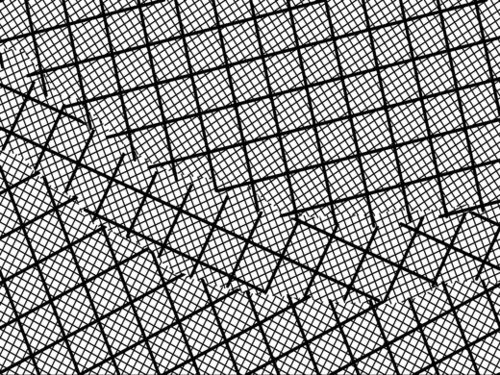 geometric square shape line pattern abstract background in black and white Mural by Timmy333