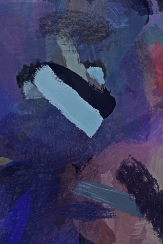 abstract splatter brush stroke painting texture background in blue purple brown Mural by Timmy333