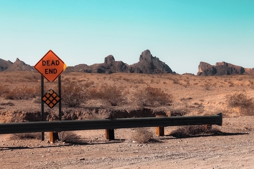 Summer road trip in the desert with mountains view in USA Mural by Timmy333
