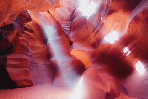 Sandstone cave with sunlight at Antelope Canyon Arizona USA Mural by Timmy333