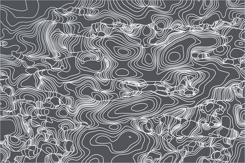 geometric line abstract art background in black and white Mural by Timmy333