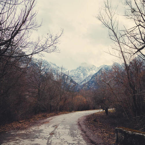 Road with mountain III Mural by Salvatore Russolillo