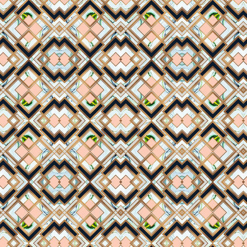 Art deco geometric pattern Mural by mmartabc