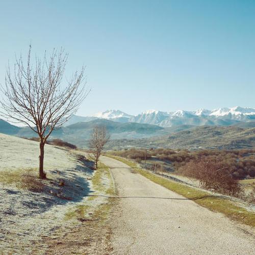Mountains in the background I Mural by Salvatore Russolillo